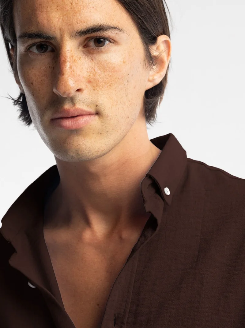 جيستو GIESTO Oversized Button-Up Long Sleeve Shirt